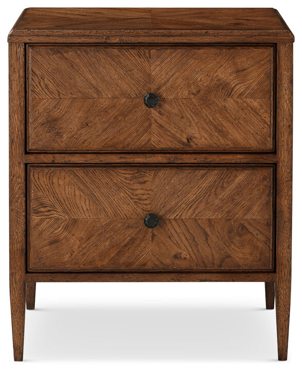 Nova Two Drawers Nightstand in Dusk